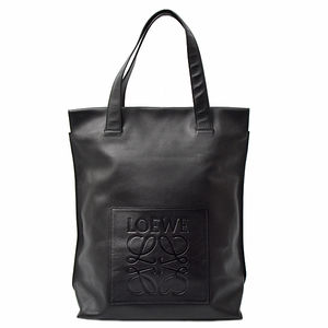 Loewe Bags Anagram Leather, Black  Tote, Shopping